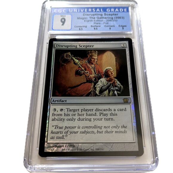 DISRUPTING SCEPTER Rare Foil 8th Edition 298/350 2003 CGC Graded 9 Mint MTG - Picture 2 of 4
